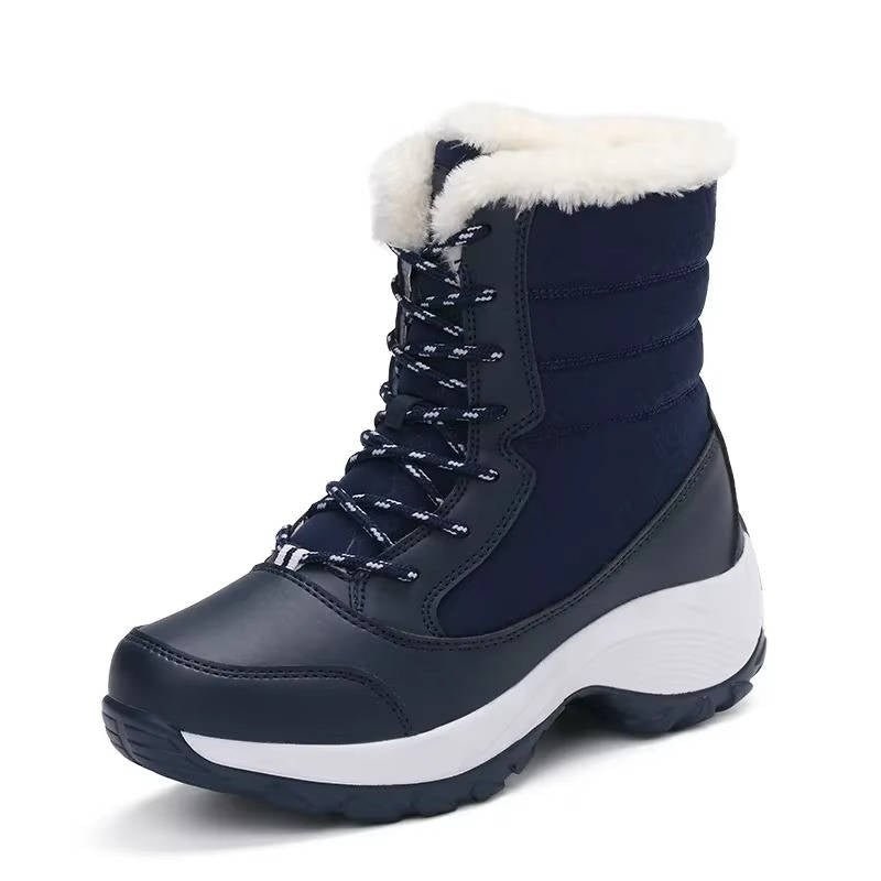 Women's Faux Leather Ankle Snow Boots