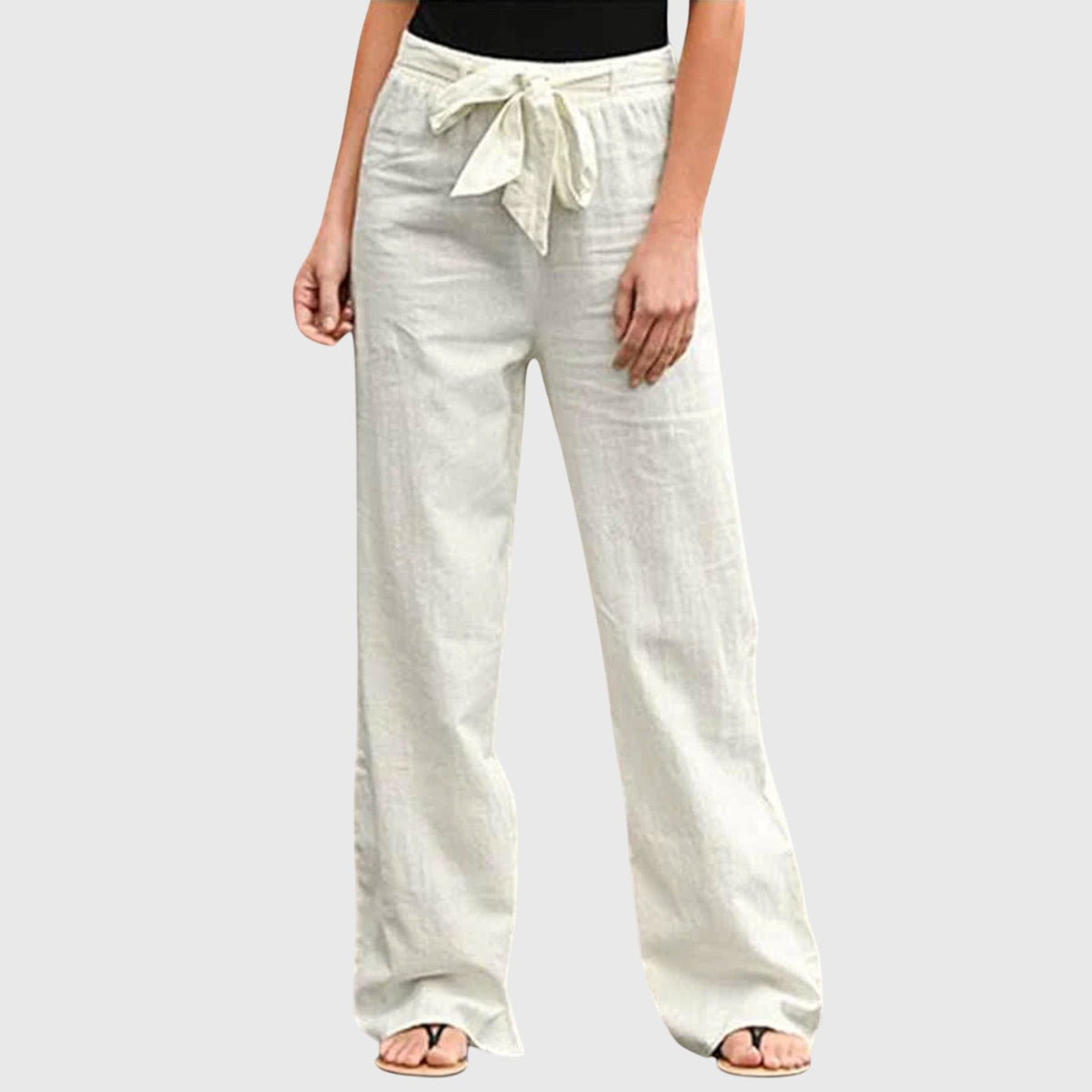 Women's Wide-Leg Trousers - White