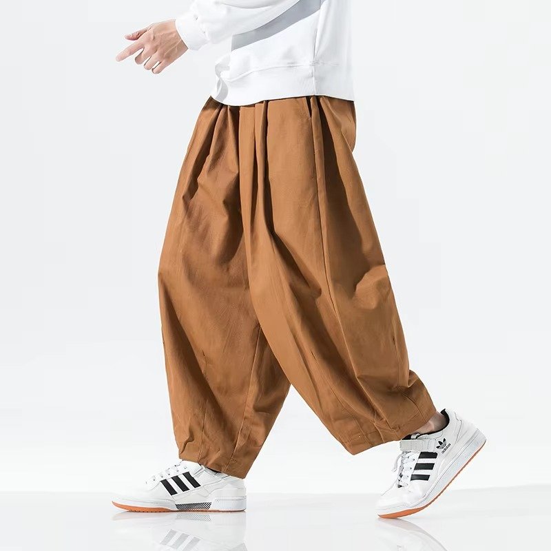 Men's Oversized Cropped Harem Trousers