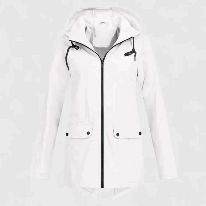 Women's Hooded Rain Jacket - White