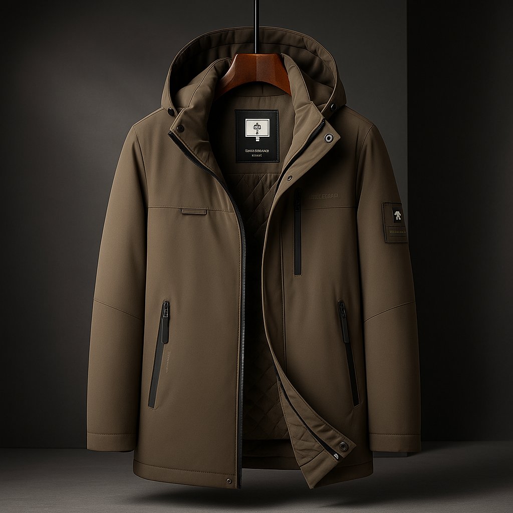 Men's Hooded Parka Jacket - Nickel
