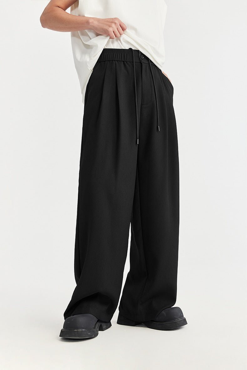 Unisex Pleated Wide-Leg Trousers