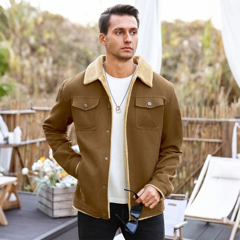 Men's Sherpa-Lined Trucker Jacket