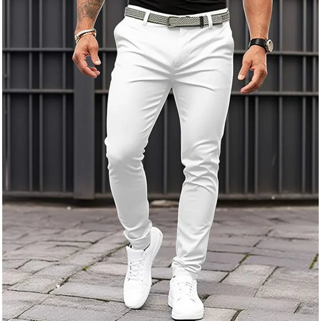 Men's Slim Fit Chino Trousers - White