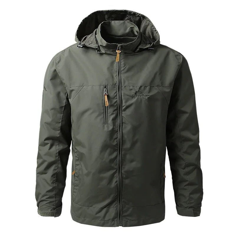 Men's Hooded Windbreaker Jacket - Green