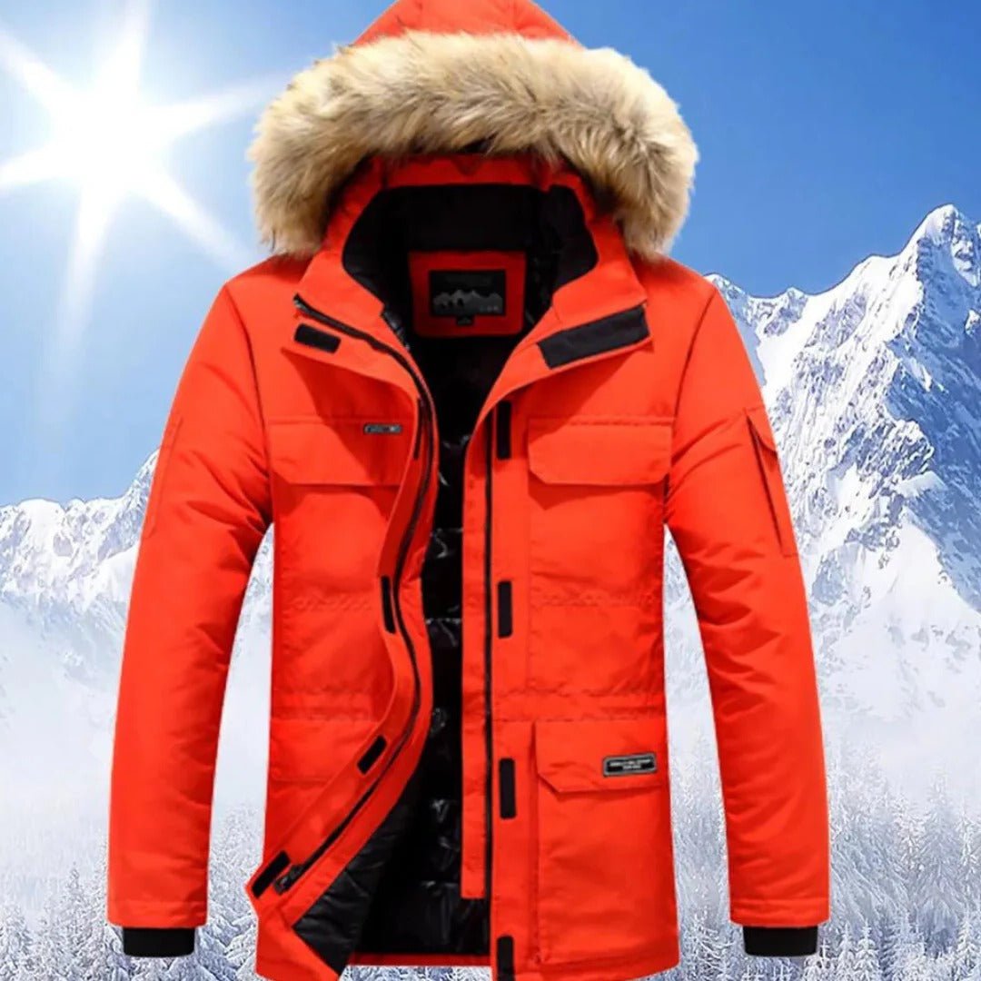 Men's Parka Jacket - Orange