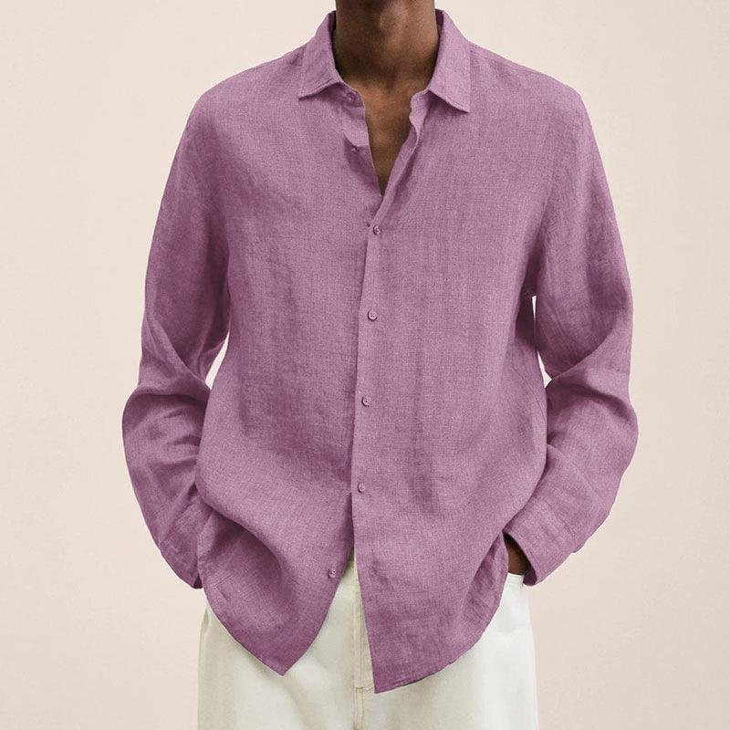 Men's Long Sleeve Shirt - Pink