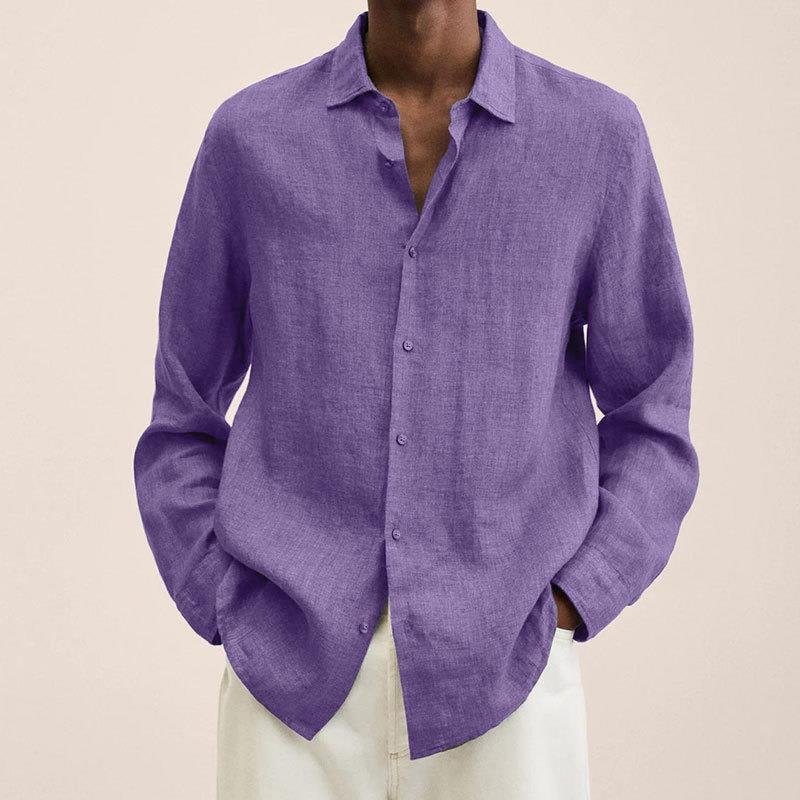 Men's Long Sleeve Shirt - Purple
