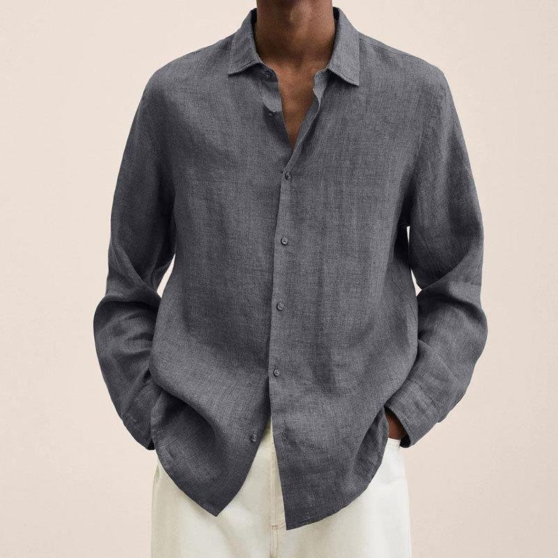 Men's Long Sleeve Shirt - Grey