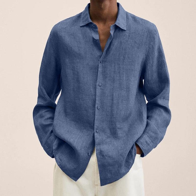 Men's Long Sleeve Shirt - Blue