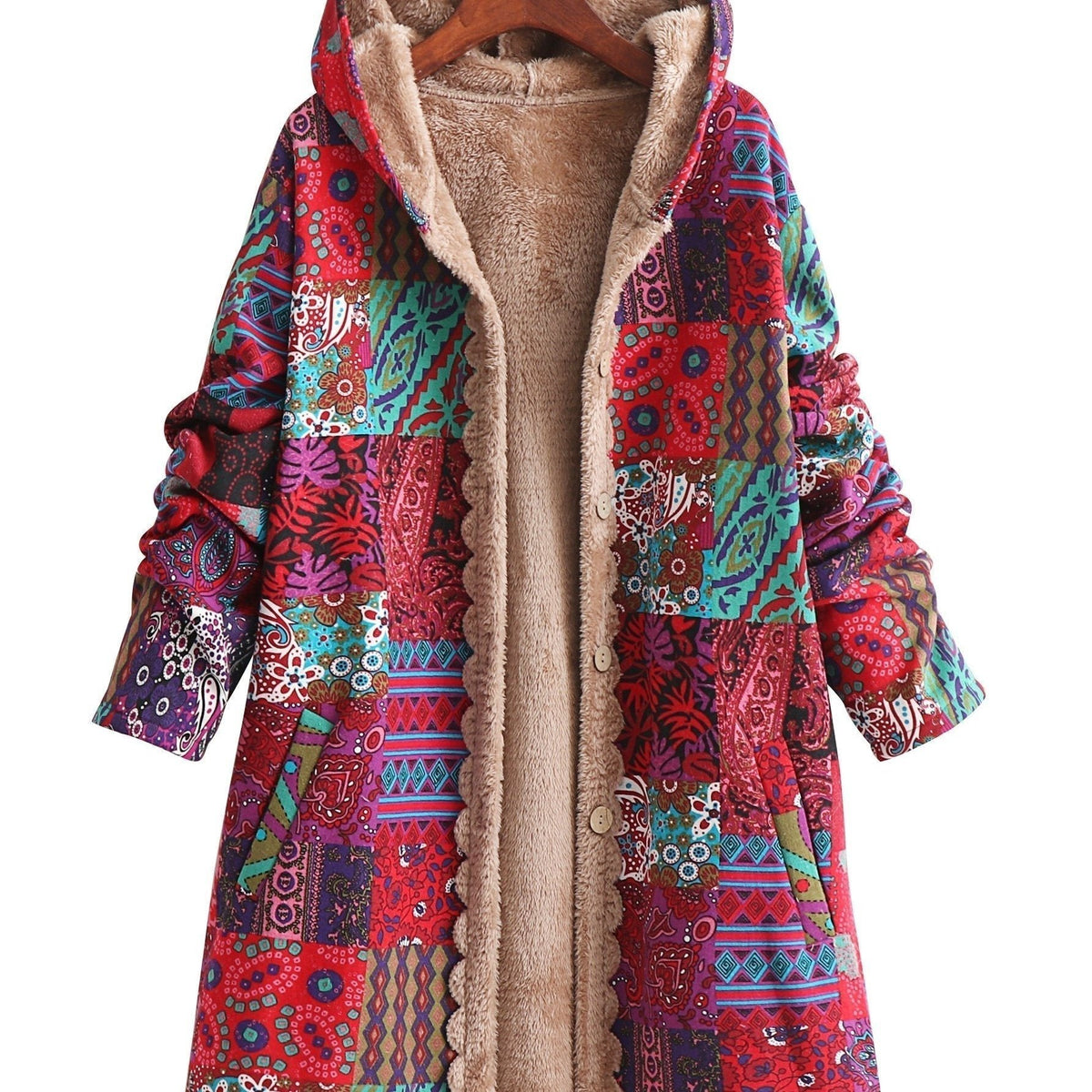 Women's Hooded Longline Wool Coat