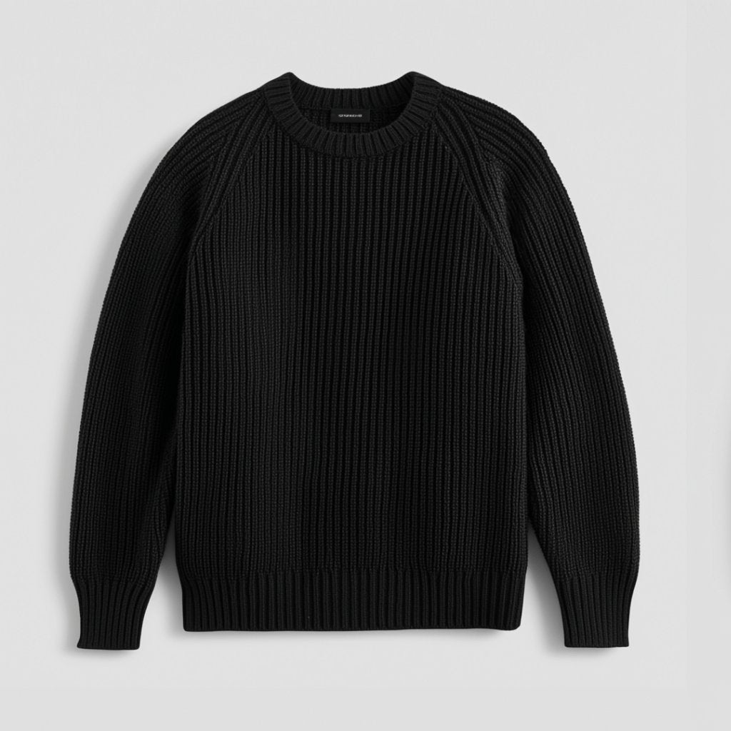 Men's Chunky Ribbed Crewneck Jumper - Blue