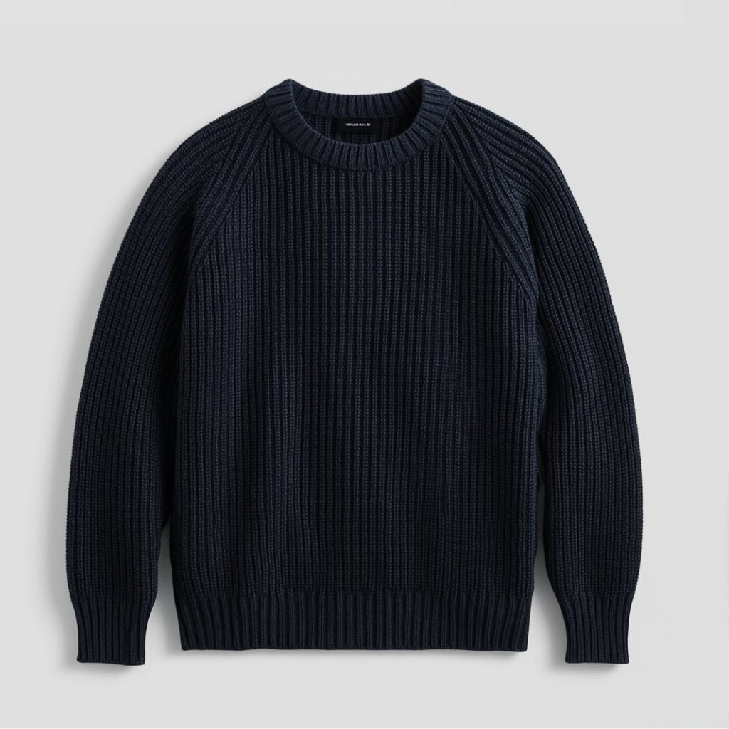 Men's Chunky Ribbed Crewneck Jumper