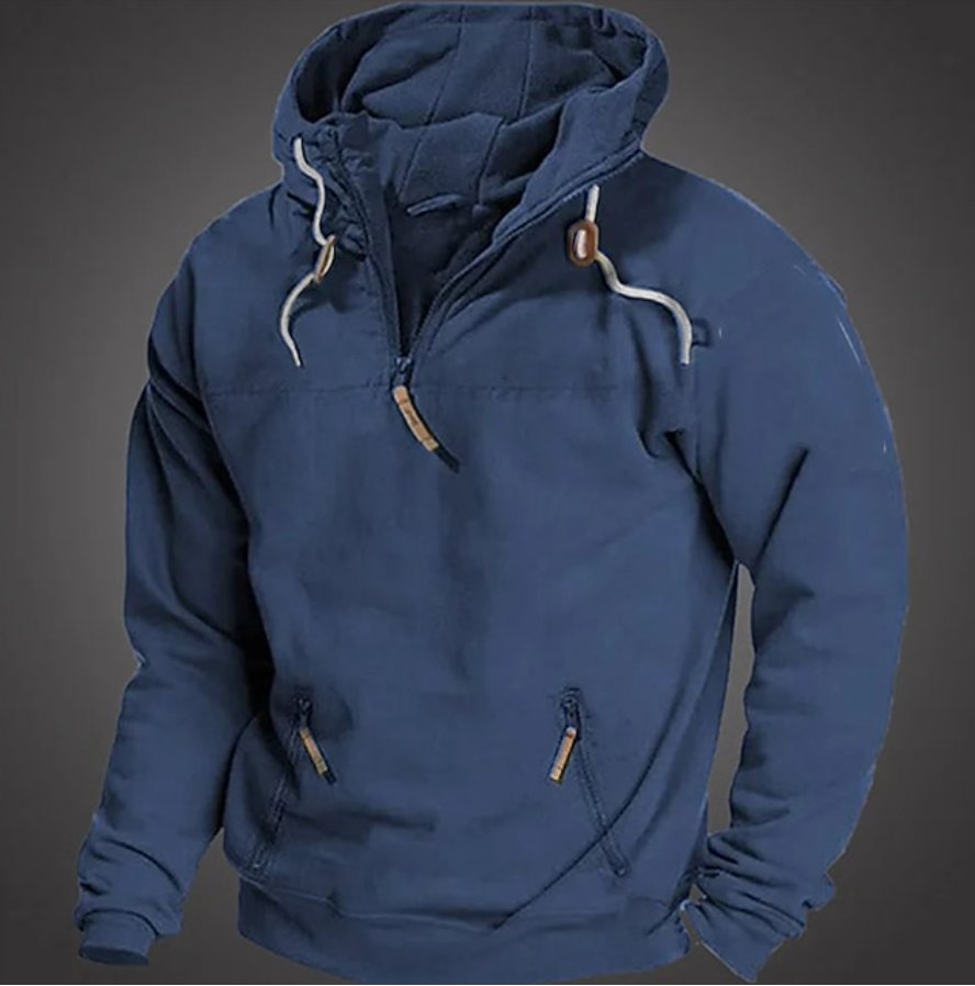 Men's Anorak Pullover Hoodie - Blue