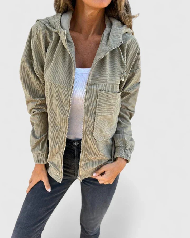 Women's Oversized Corduroy Jacket - Green