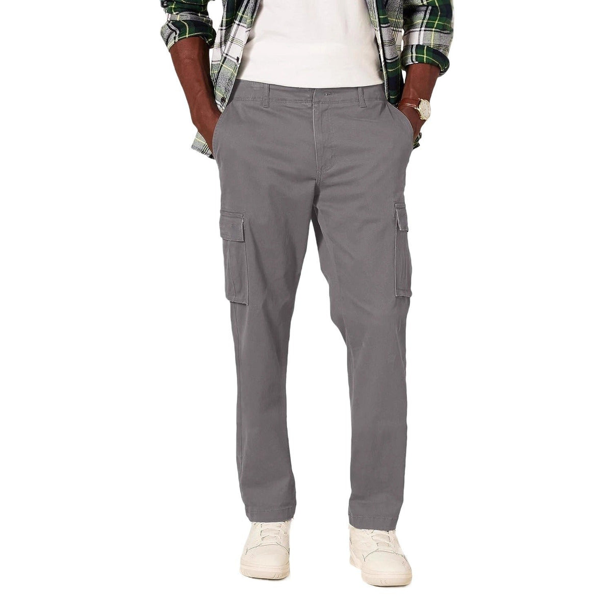 Men's Cotton Twill Cargo Trousers - M