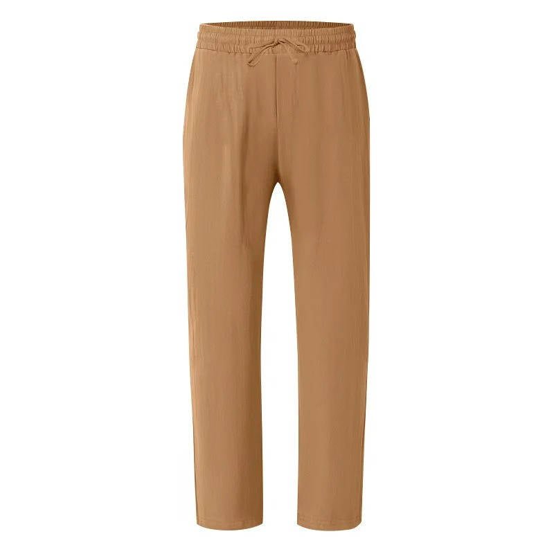 Men's Straight-Leg Drawstring Trousers