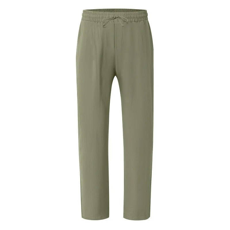 Men's Straight-Leg Drawstring Trousers