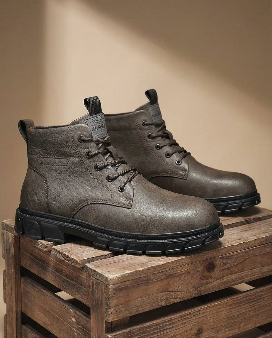 Men's Faux Leather Work Boots