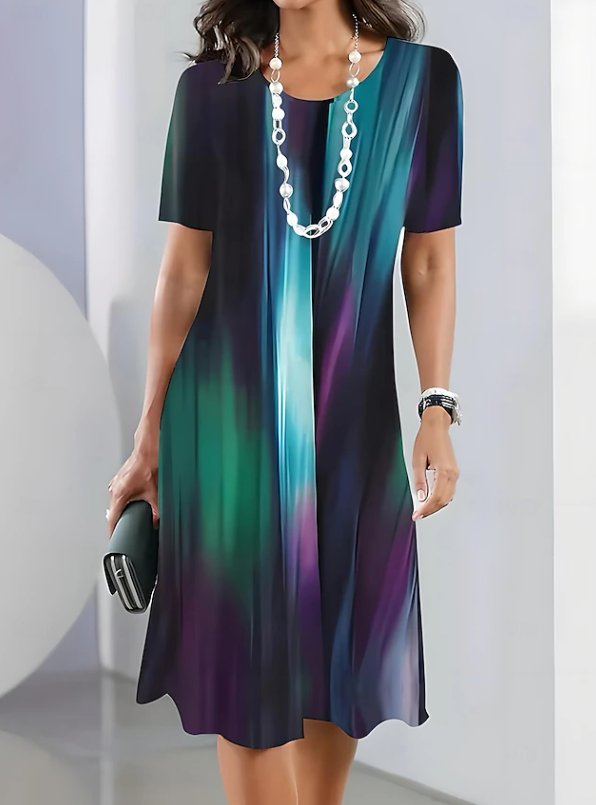 Women's Knit Shift Dress - Multicolour 1