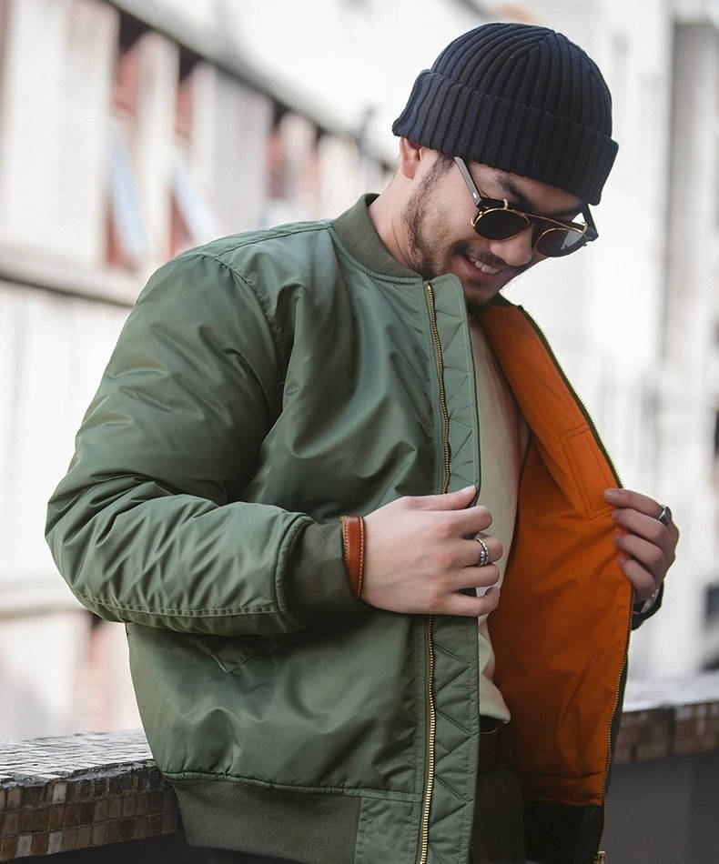 Men's Reversible Nylon Bomber Jacket