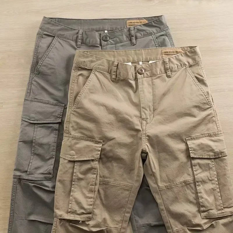 Men's Cotton Twill Cargo Trousers