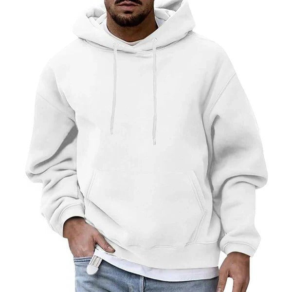 Men's Oversized Pullover Hoodie - White
