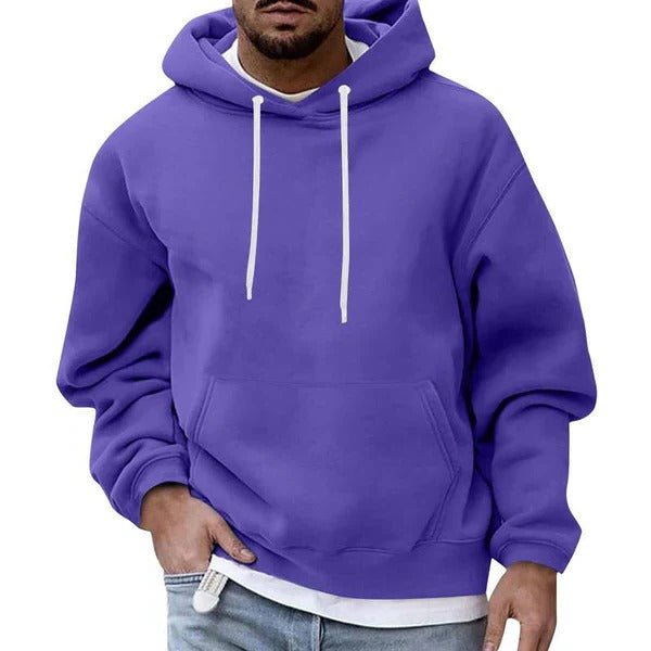 Men's Oversized Pullover Hoodie - Violet
