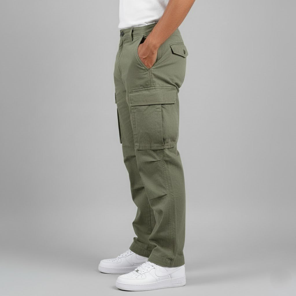 Men's Straight Fit Cargo Trousers