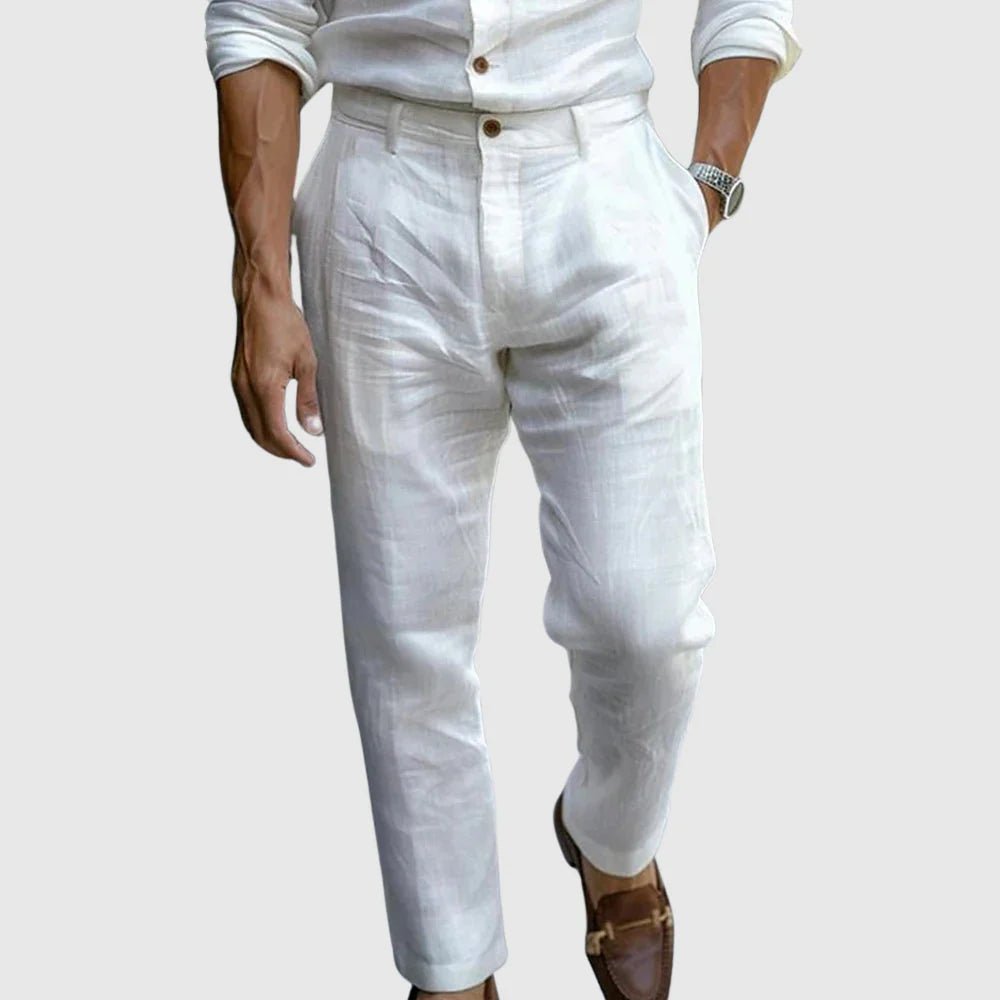 Men's Slim Chino Trousers - White