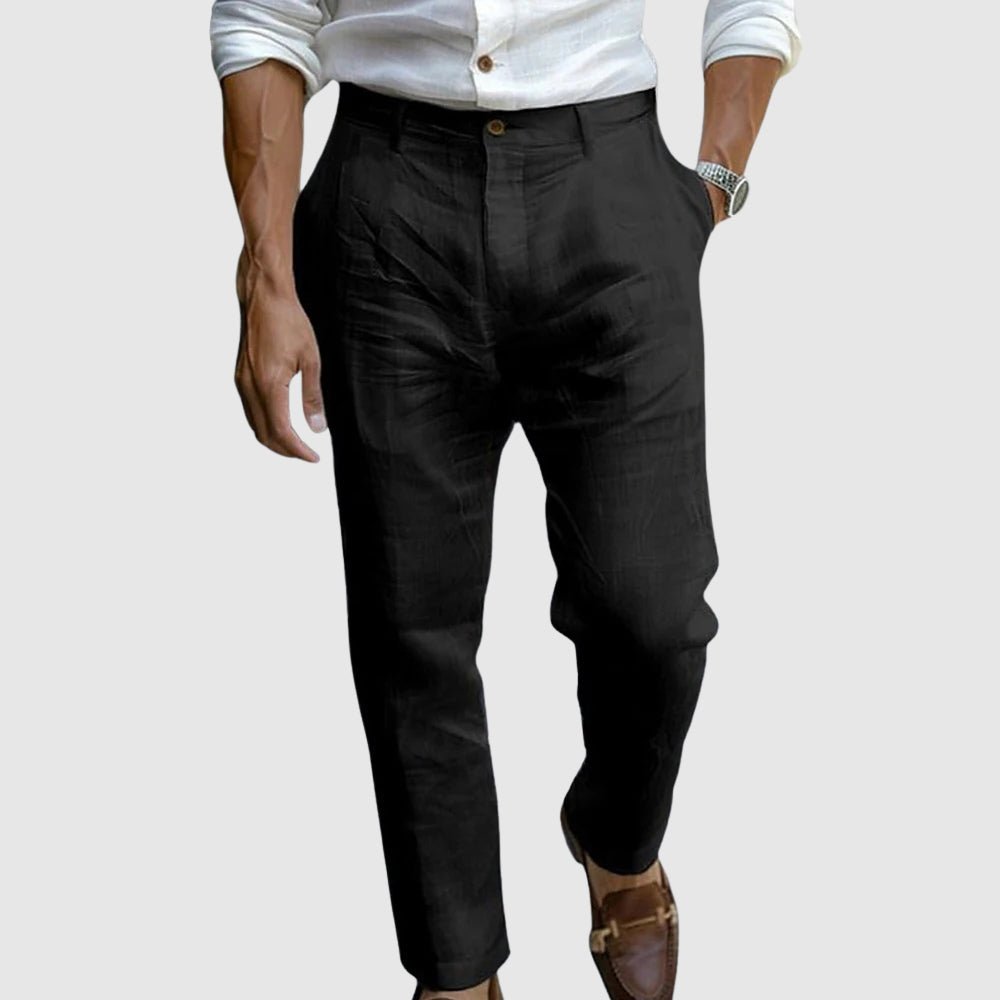 Men's Slim Chino Trousers - Black
