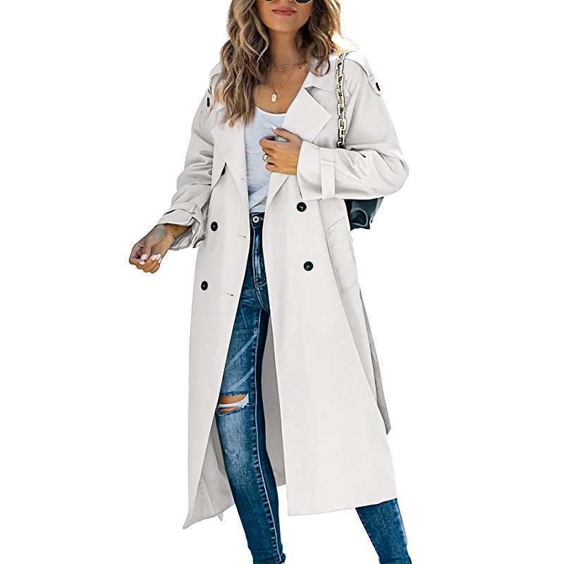 Women's Oversized Trench Coat - White