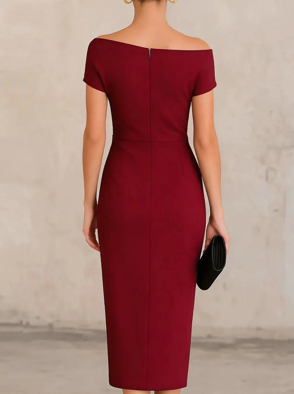 Women's Off-Shoulder Bodycon Midi Dress