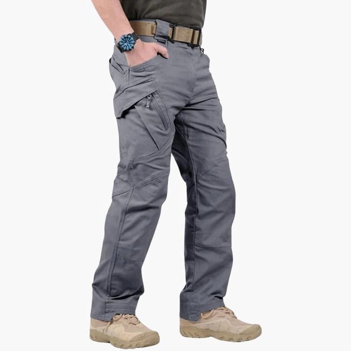 Men's Straight Cargo Trousers - Gray