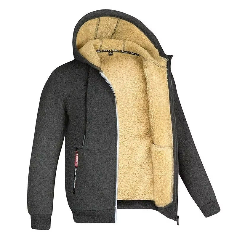 Men's Sherpa Zip-Up Jacket - Gray