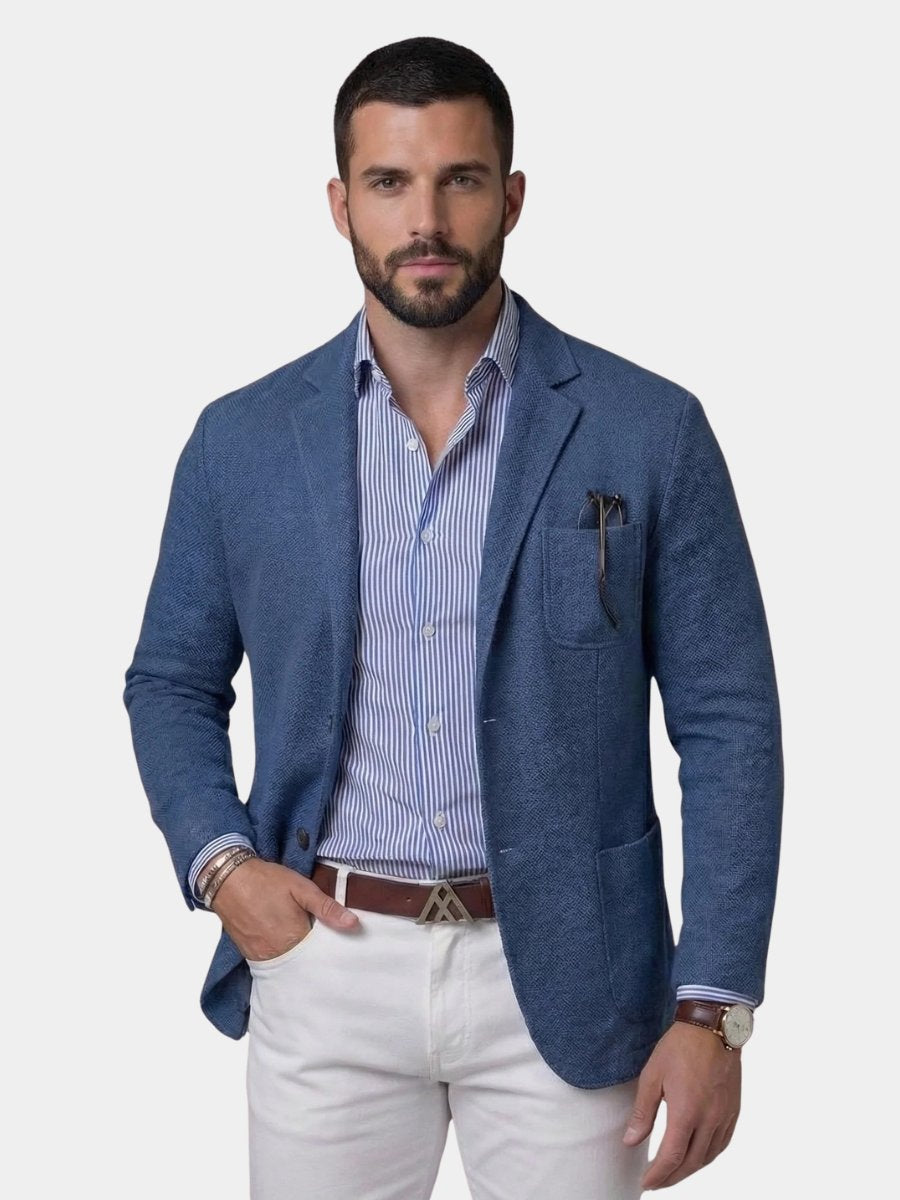 Men's Linen Blend Unstructured Blazer