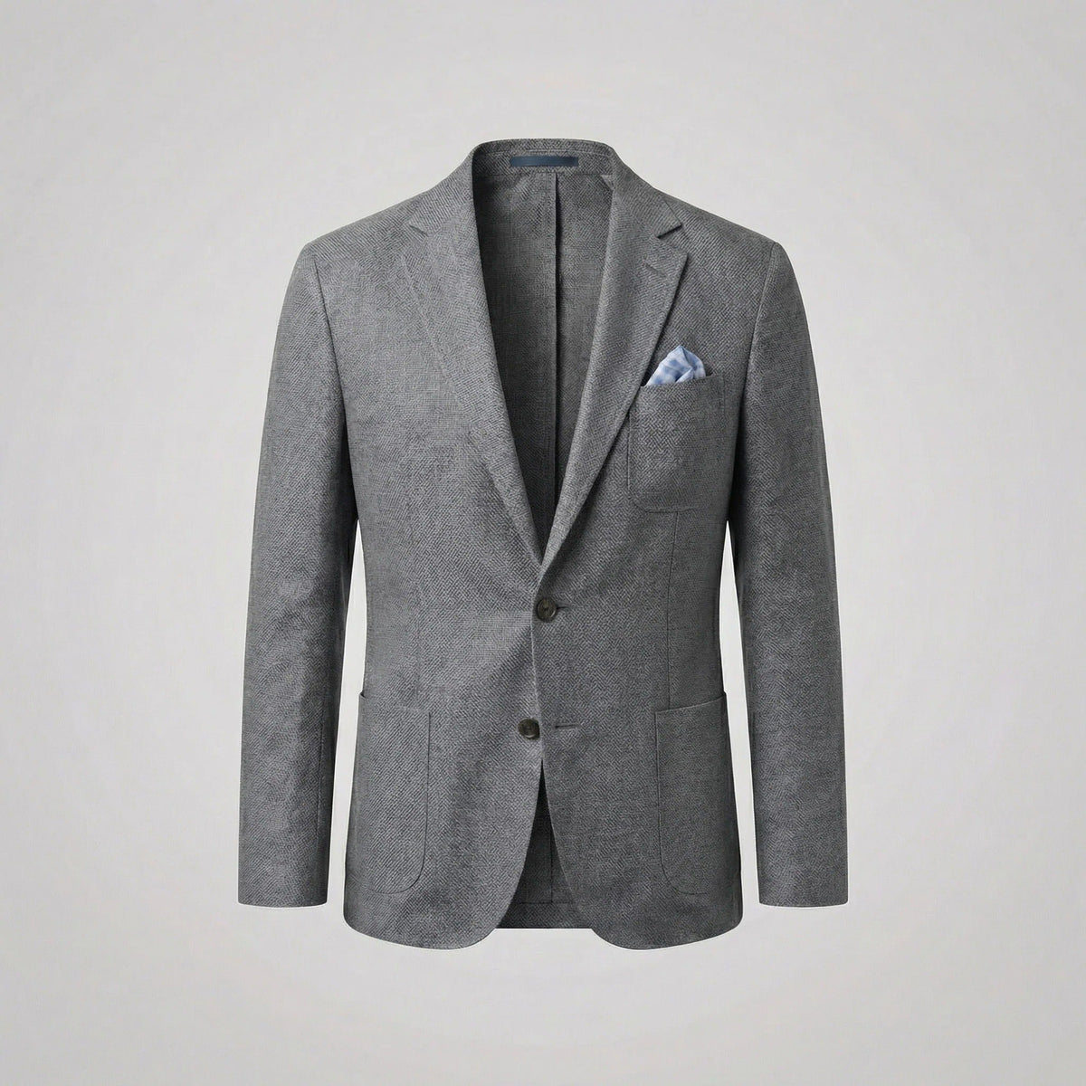 Men's Linen Blend Unstructured Blazer - Grey
