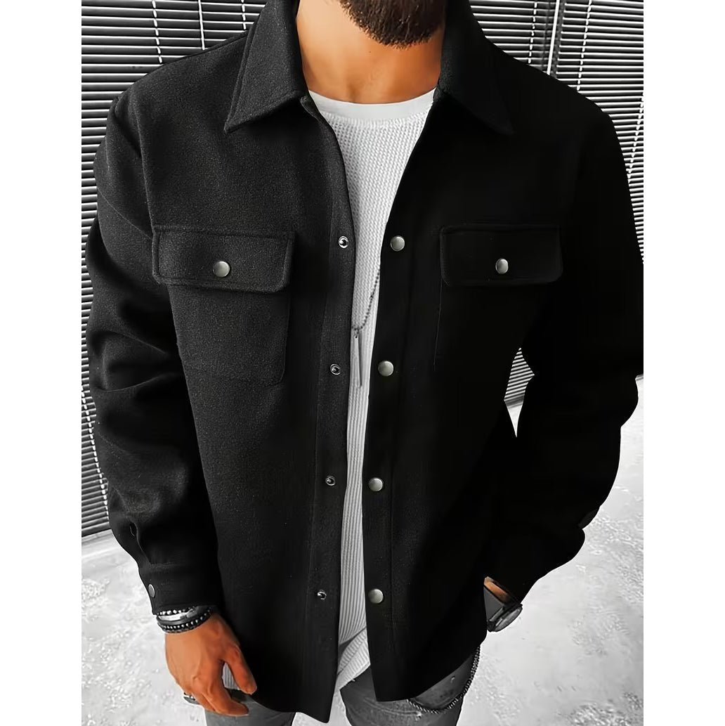 Men's Shirt Jacket - Black