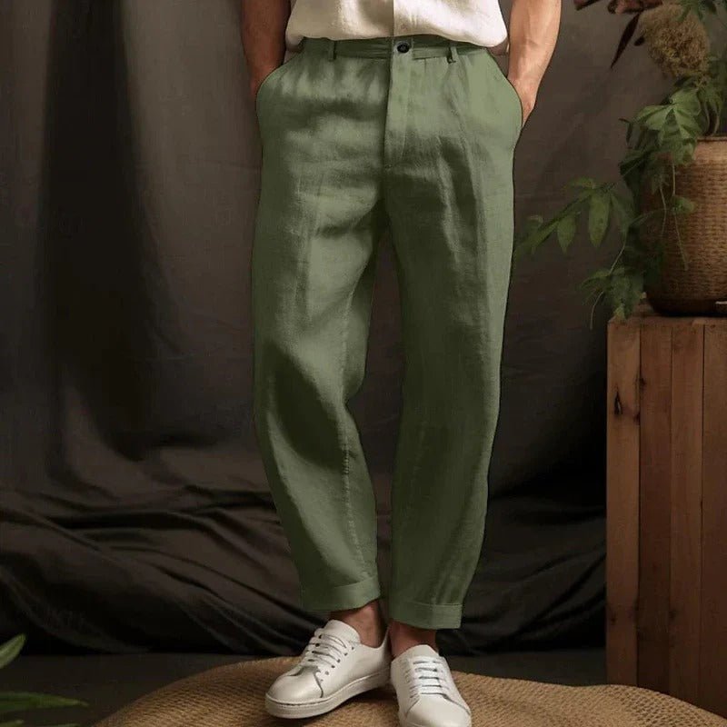 Men's Cropped Trousers - Green