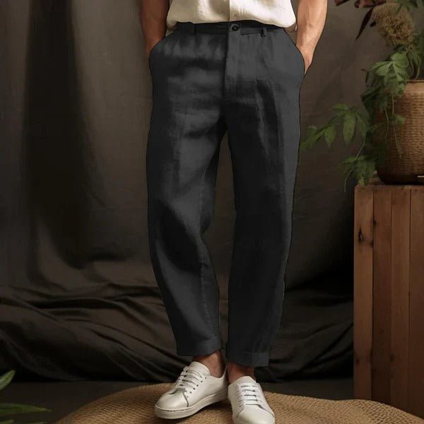 Men's Cropped Trousers - Black