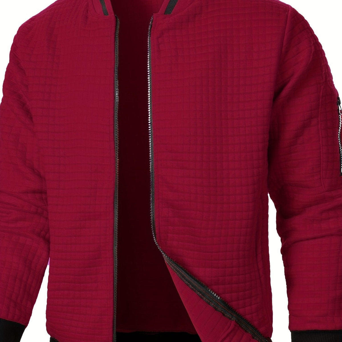 Men's Bomber Jacket - Burgundy