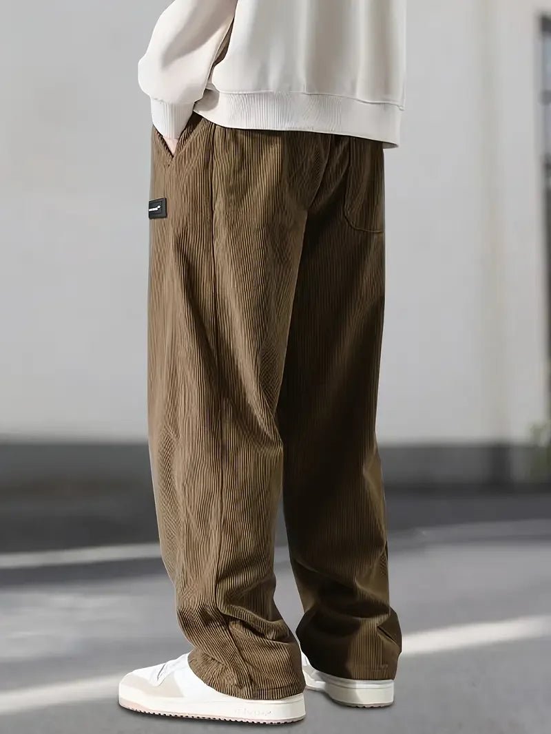 Men's Corduroy Wide-Leg Trousers
