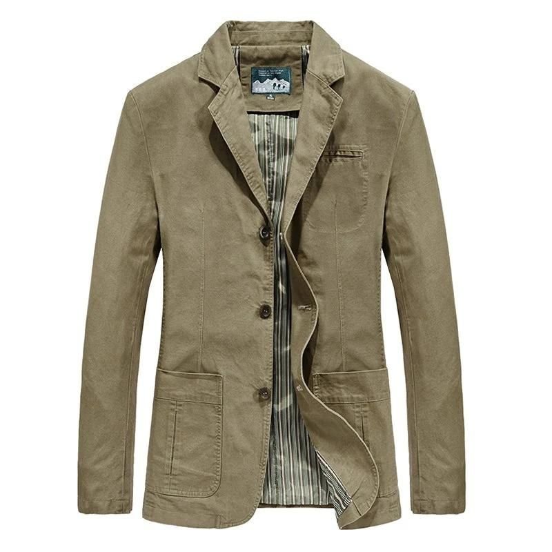 Men's Blazer Jacket - Khaki