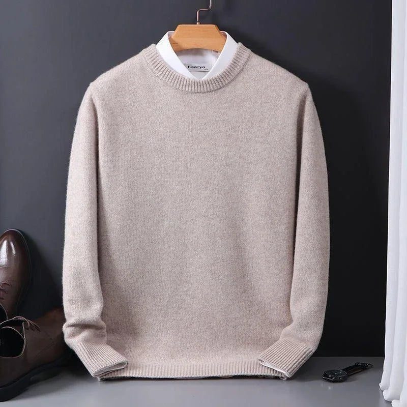 Men's Crewneck Jumper - Camel