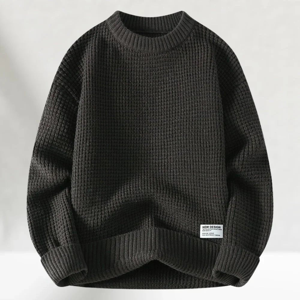 Men's Oversized Knit Jumper - Dark Grey