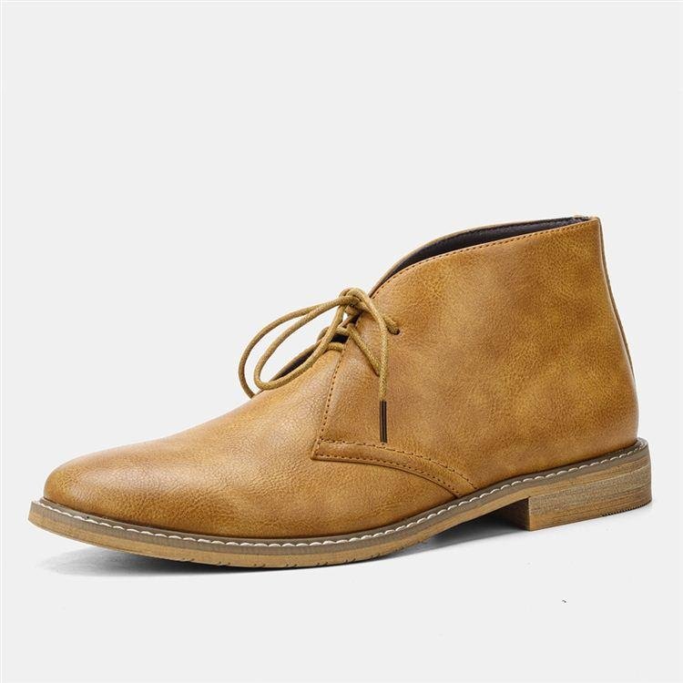 Men's Faux Leather Chukka Boots