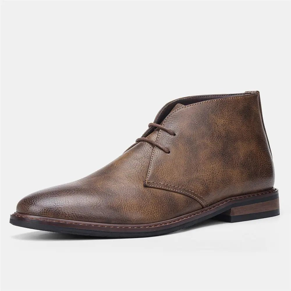 Men's Faux Leather Chukka Boots
