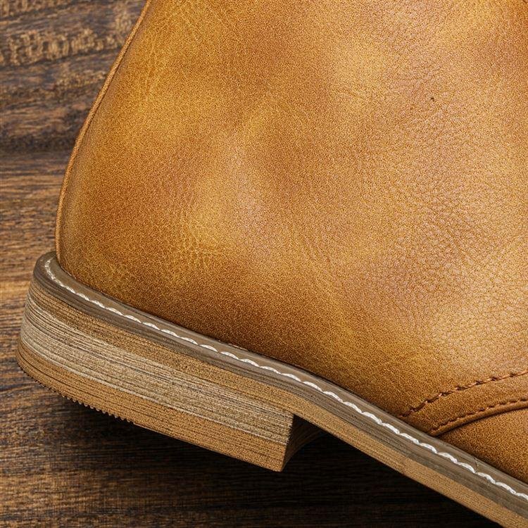 Men's Faux Leather Chukka Boots