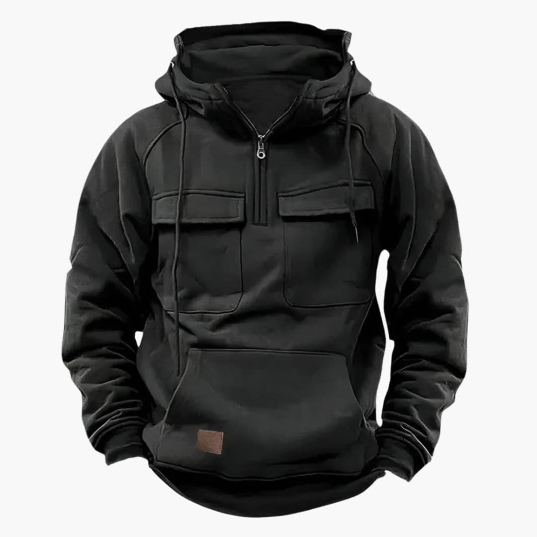 Men's Anorak Hoodie - Black