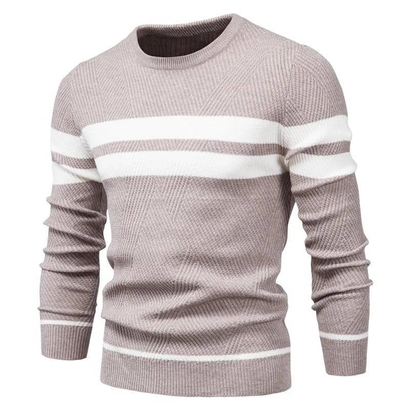 Men's Striped Crew Neck Jumper